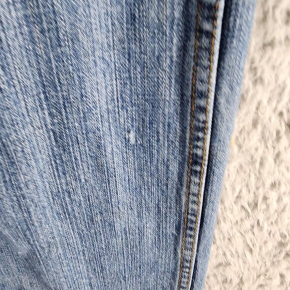 Wrangler Jeans Mens 32x36 Blue Cotton Mid Rise Slim Straight *Read* - Picture 7 of 16